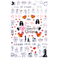 Stickere Mollylac cu apa pentru unghii Cod 029 - 82108 Love